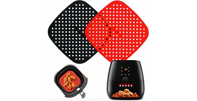 Alfombrilla de silicona cuadrada freidora de aire